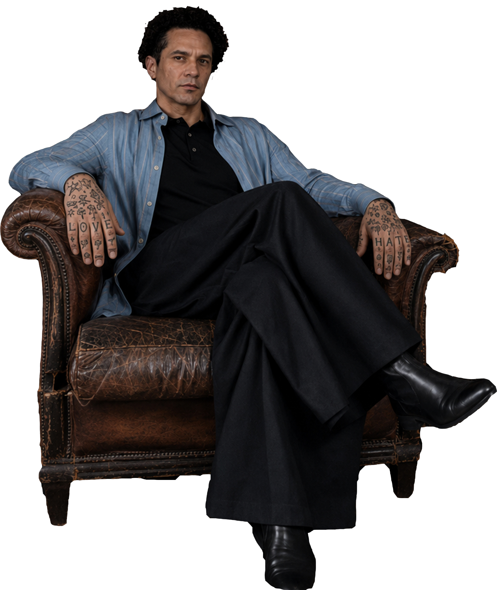 Movable seated figure and chair